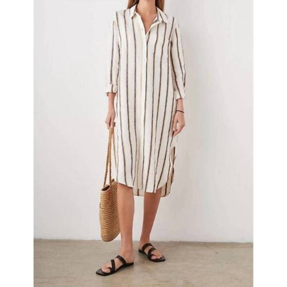 RAILS Dresses & Skirts - RAILS Linen Dress Hermosa Stripe Linen Large